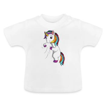 Einhorn - Baby Bio-T-Shirt mit Rundhals - Weiß - Vorne