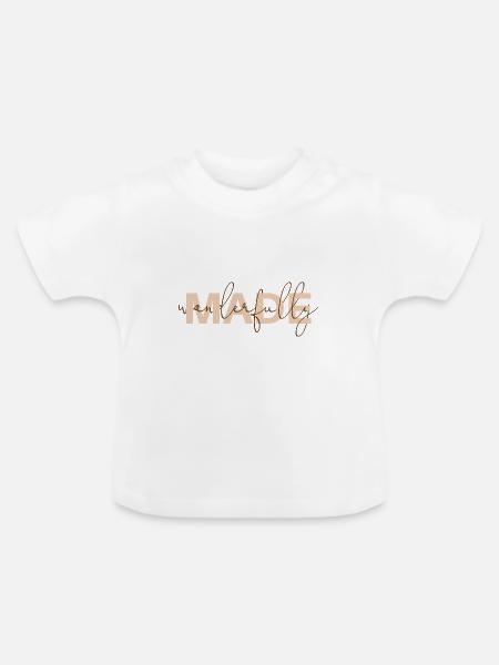 Wunderbar - Baby Bio-T-Shirt mit Rundhals - Weiß