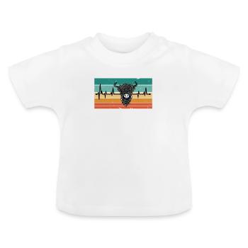 Herzschlag Ochse - Baby Bio-T-Shirt mit Rundhals - Weiß - Vorne