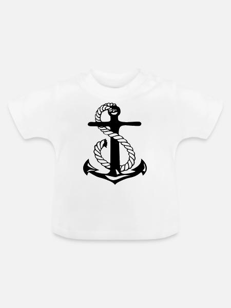 anker - Baby Bio-T-Shirt mit Rundhals - Weiß