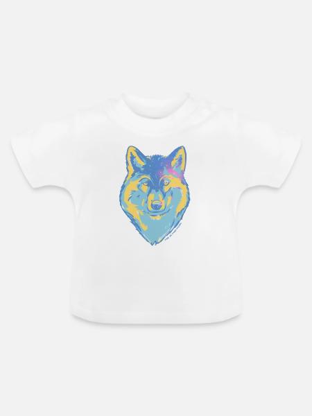 Stern-Wolf - Baby Bio-T-Shirt mit Rundhals - Weiß
