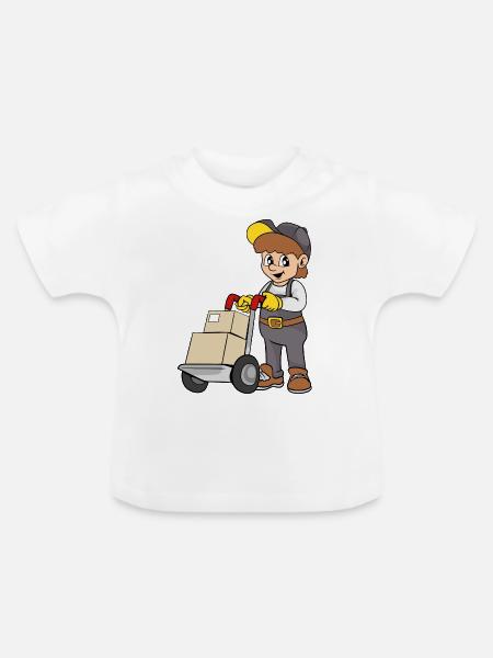 Lieferant - Baby Bio-T-Shirt mit Rundhals - Weiß
