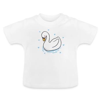 Cygne - T-shirt bio col rond Bébé - blanc - Devant