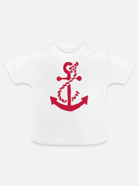 Anker - Baby Bio-T-Shirt mit Rundhals - Weiß