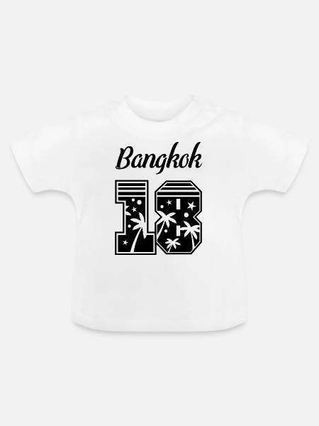 bangkok 18 - Baby Bio-T-Shirt mit Rundhals - Weiß