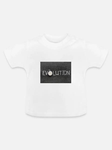 Evolution - Baby Bio-T-Shirt mit Rundhals - Weiß