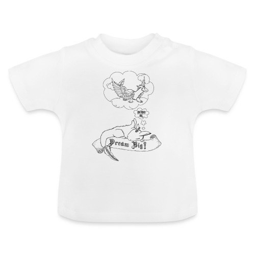 Dream Big (Tiny der Wolkendrache) - Schwarz - Baby Bio-T-Shirt mit Rundhals