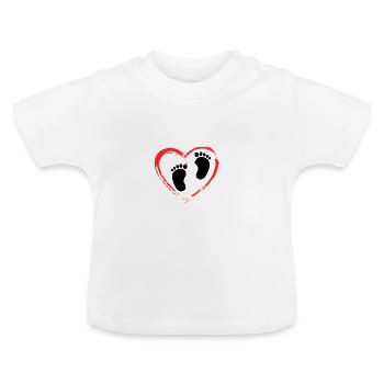 bébé t-shirt - T-shirt bio col rond Bébé - blanc - Devant