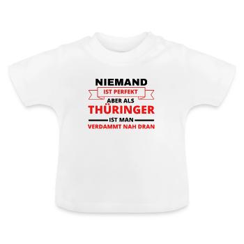 Thüringen Thüringer Bratwurst Bundesland Spruch - Baby Bio-T-Shirt mit Rundhals - Weiß - Vorne