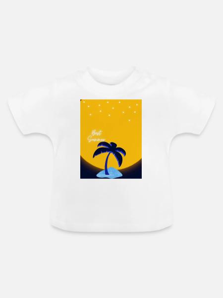 Summer - Baby Bio-T-Shirt mit Rundhals - Weiß