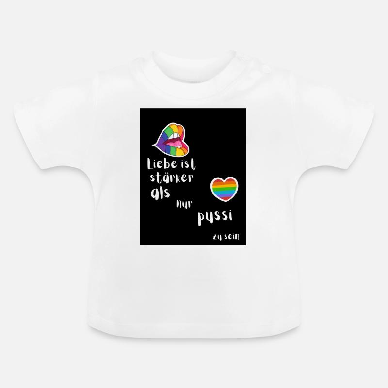 Bunt Regenbogenfarben bild - Baby Bio-T-Shirt mit Rundhals - Weiß