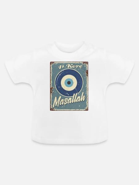 Nazar - Baby Bio-T-Shirt mit Rundhals - Weiß