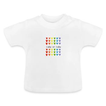 Liebe ist Liebe - Baby Bio-T-Shirt mit Rundhals - Weiß - Vorne