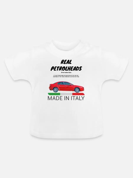 BENZINKÖPFE2 - Baby Bio-T-Shirt mit Rundhals - Weiß