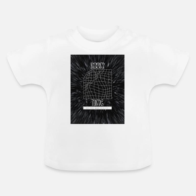 Espace et temps - T-shirt bio col rond Bébé - blanc