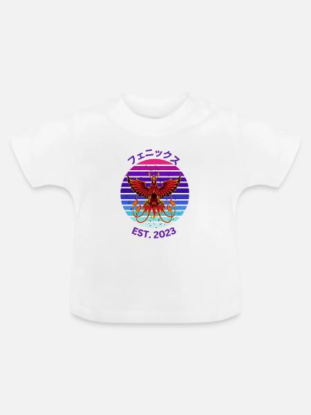 Phönix Pracht - Baby Bio-T-Shirt mit Rundhals - Weiß