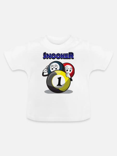 Snooker - Baby Bio-T-Shirt mit Rundhals - Weiß