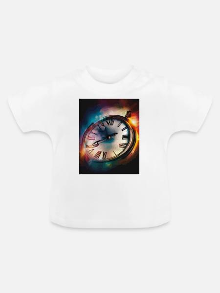ZEITREISENDE - Baby Bio-T-Shirt mit Rundhals - Weiß