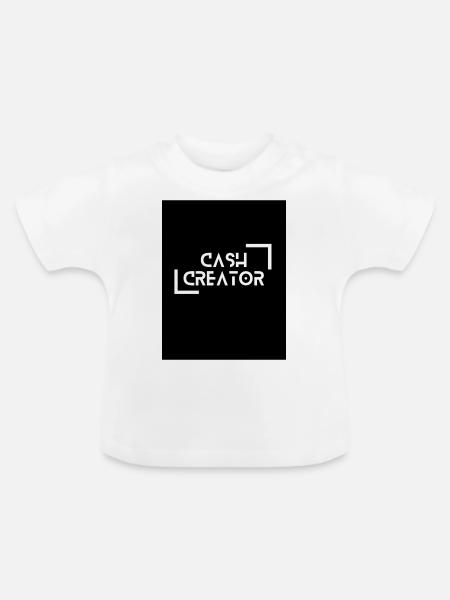 CashCreator - Baby Bio-T-Shirt mit Rundhals - Weiß