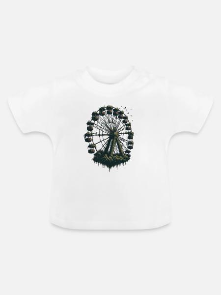 Verlassenes Riesenrad - Baby Bio-T-Shirt mit Rundhals - Weiß