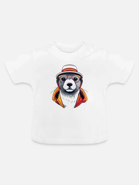 Siegel - Baby Bio-T-Shirt mit Rundhals - Weiß