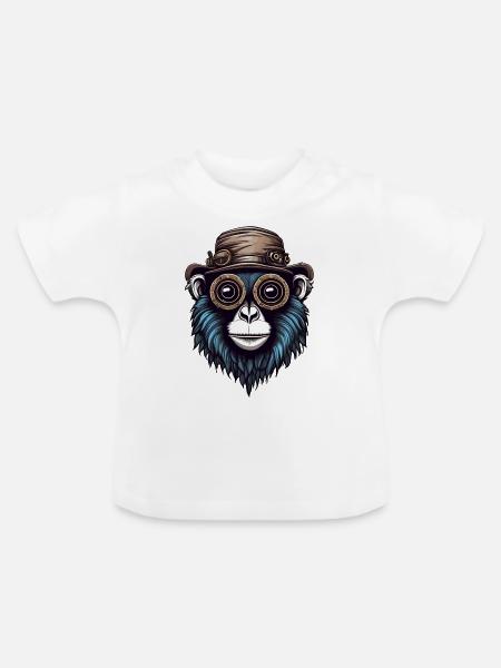 Gibbon - Baby Bio-T-Shirt mit Rundhals - Weiß