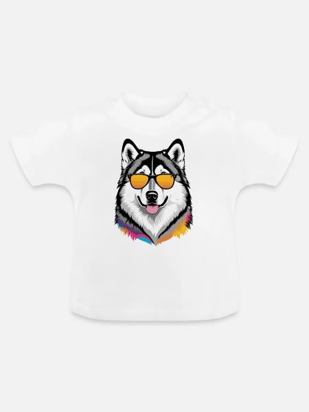 Alaska Malamute - Baby Bio-T-Shirt mit Rundhals - Weiß