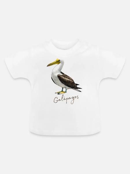 Vogel der Galapagos-Insel - Baby Bio-T-Shirt mit Rundhals - Weiß
