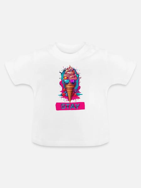 Radiant Delight - Helles Eis - Baby Bio-T-Shirt mit Rundhals - Weiß
