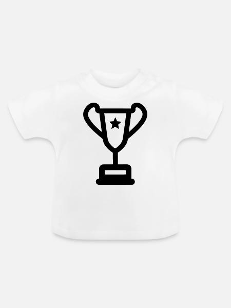 Trophäe - Baby Bio-T-Shirt mit Rundhals - Weiß