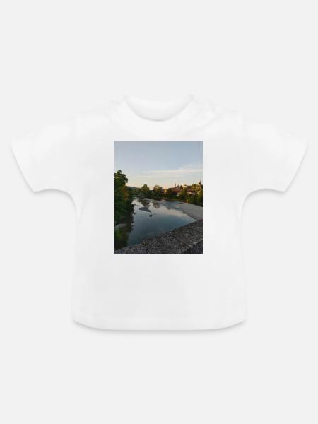 Abendstimmung - Baby Bio-T-Shirt mit Rundhals - Weiß