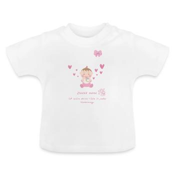 Neugeborene und Babysprüche - Geliebtes Kind - Baby Bio-T-Shirt mit Rundhals - Weiß - Vorne