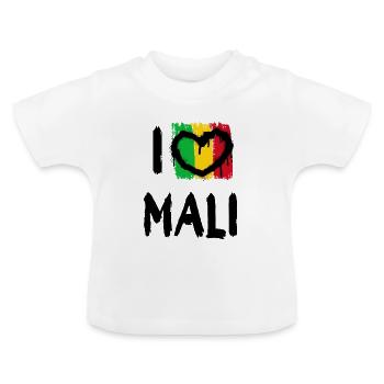 J’aime Mali / J’aime Mali Pays Pays - T-shirt bio col rond Bébé - blanc - Devant