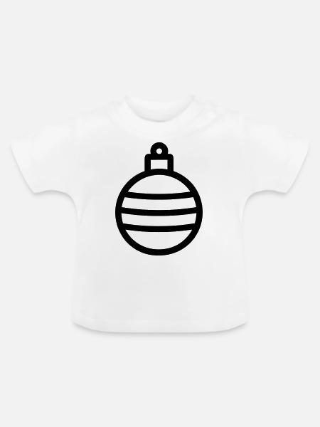 Weihnachtskugel - Baby Bio-T-Shirt mit Rundhals - Weiß