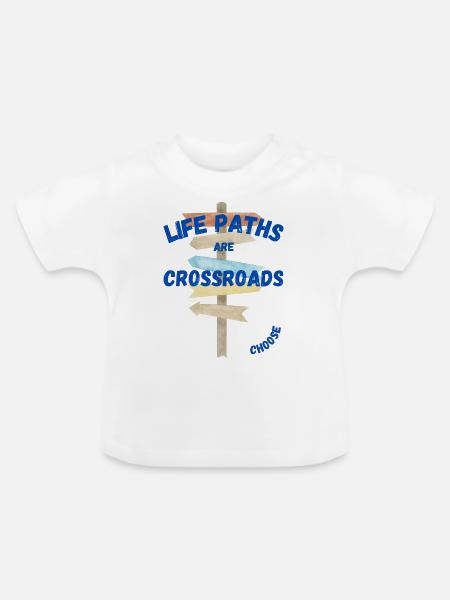 Life Paths - Baby Bio-T-Shirt mit Rundhals - Weiß