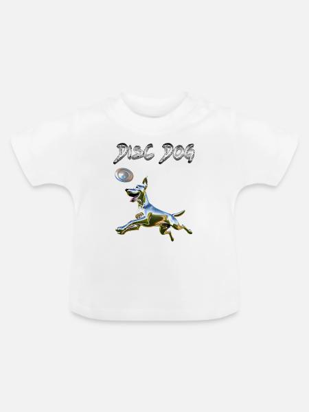 DISC DOG Chromium - Baby Bio-T-Shirt mit Rundhals - Weiß