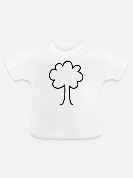 Baum - Baby Bio-T-Shirt mit Rundhals - Weiß