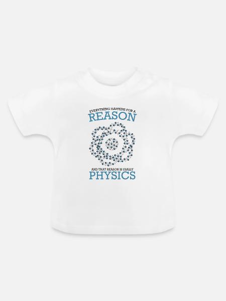 Reason Physics Spirale - Baby Bio-T-Shirt mit Rundhals - Weiß
