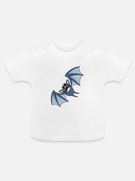 Fledermaus - Baby Bio-T-Shirt mit Rundhals - Weiß