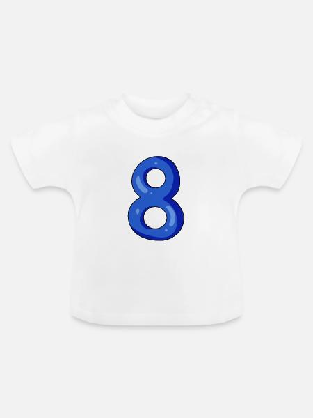 8 - Baby Bio-T-Shirt mit Rundhals - Weiß
