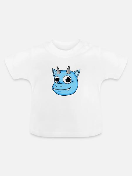 Baby Drache - Baby Bio-T-Shirt mit Rundhals - Weiß