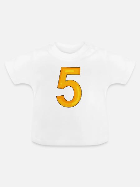 5 - Baby Bio-T-Shirt mit Rundhals - Weiß