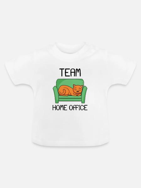 Home Office - Baby Bio-T-Shirt mit Rundhals - Weiß