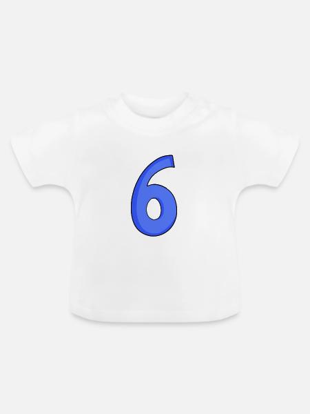 6 - Baby Bio-T-Shirt mit Rundhals - Weiß