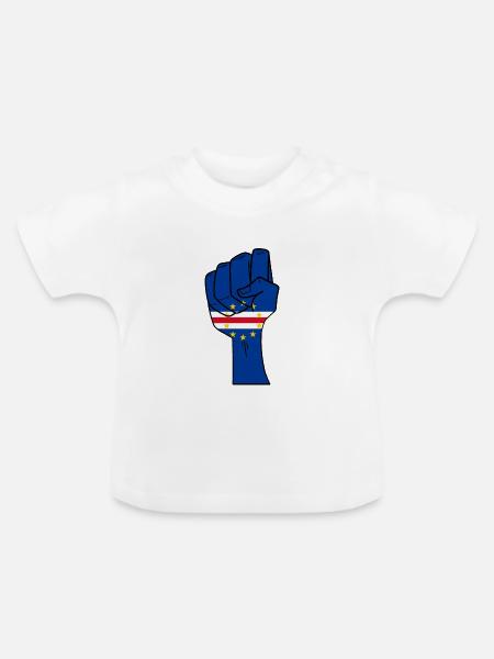 Kap Verde - Baby Bio-T-Shirt mit Rundhals - Weiß