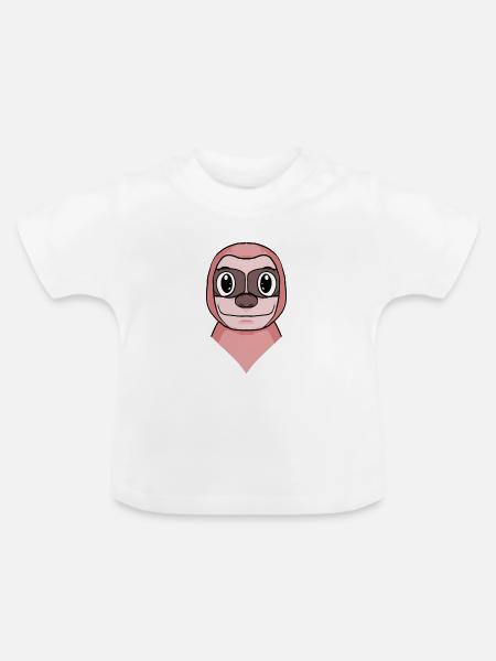 Faultier - Baby Bio-T-Shirt mit Rundhals - Weiß