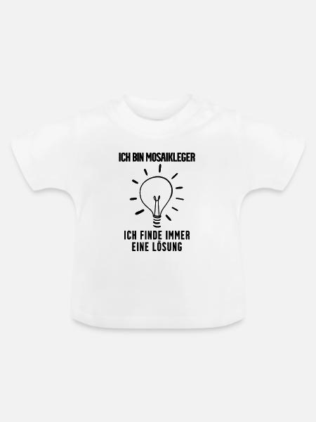 Mosaikleger Beruf Ausbildung - Baby Bio-T-Shirt mit Rundhals - Weiß