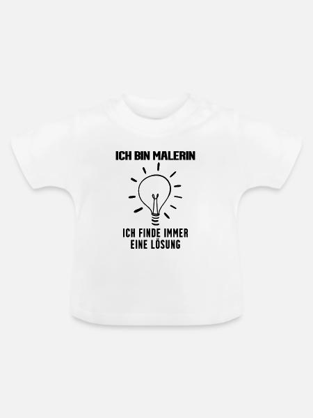 Malerin Beruf Ausbildung - Baby Bio-T-Shirt mit Rundhals - Weiß