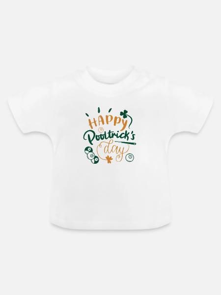 St. Patrick's Billard - Baby Bio-T-Shirt mit Rundhals - Weiß