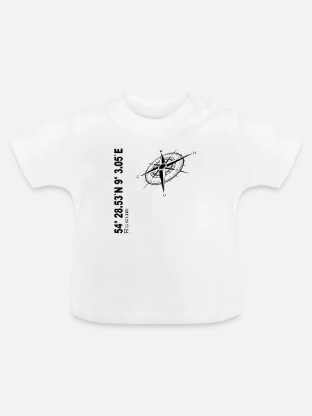 Husum - Baby Bio-T-Shirt mit Rundhals - Weiß